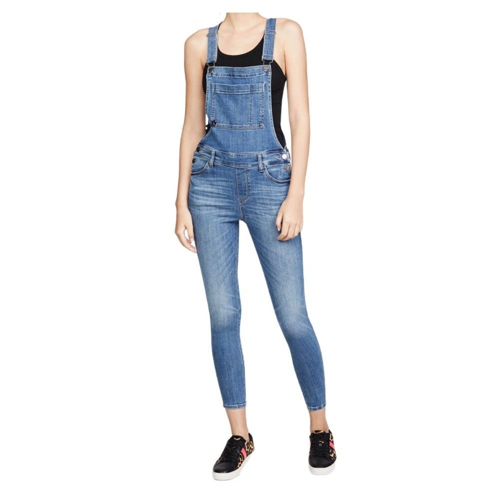 NWT DL1961 Florence Burrow Mid-Rise Skinny Overalls Jeans Size 26